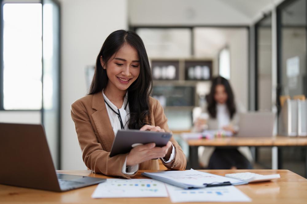 Female data professional