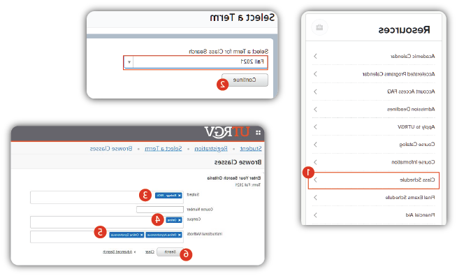 Steps to do a course search in Assist